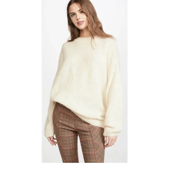 Free People Angelic Pullover Sweater Oversized Alpaca Blend - Picture 2 of 5